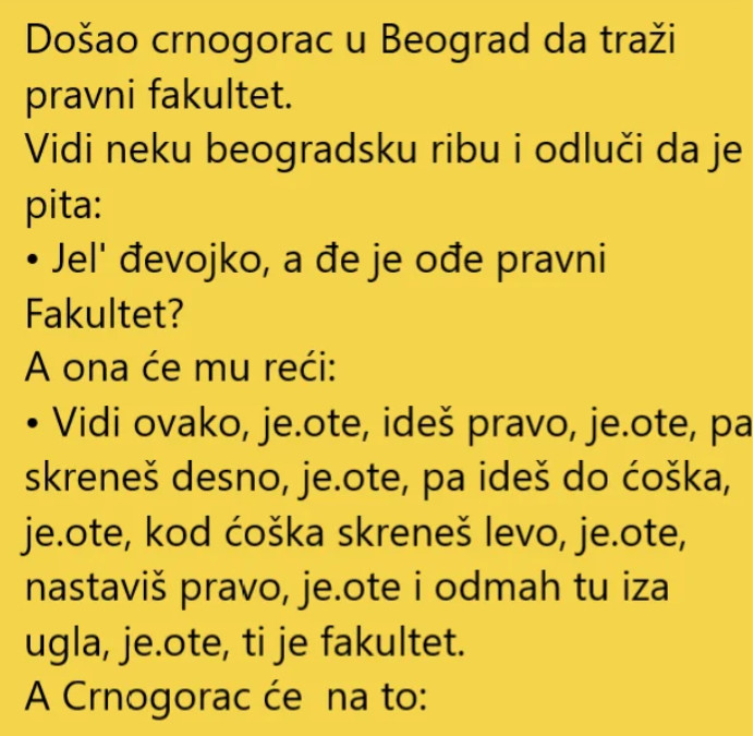VIC DANA !! CRNOGGORAC U BEOGRADU - featured image